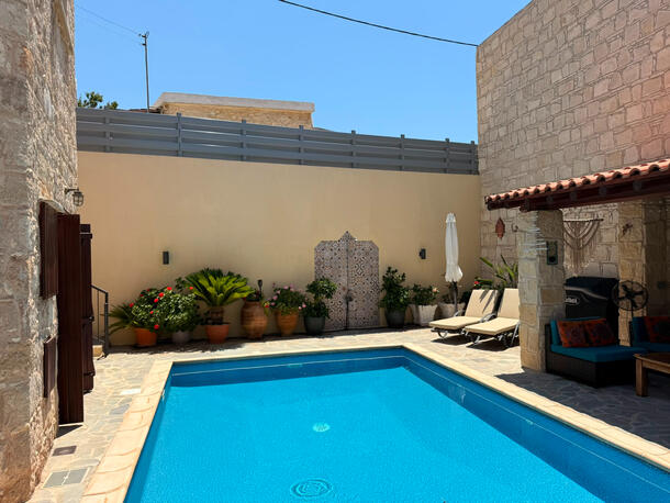 Enclosed private courtyard and pool