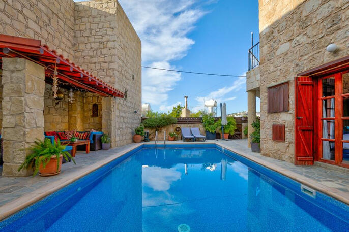 Enclosed private courtyard and pool